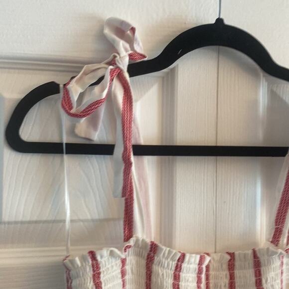 Draper James red striped tiered maxi dress size Large - Picture 3 of 6